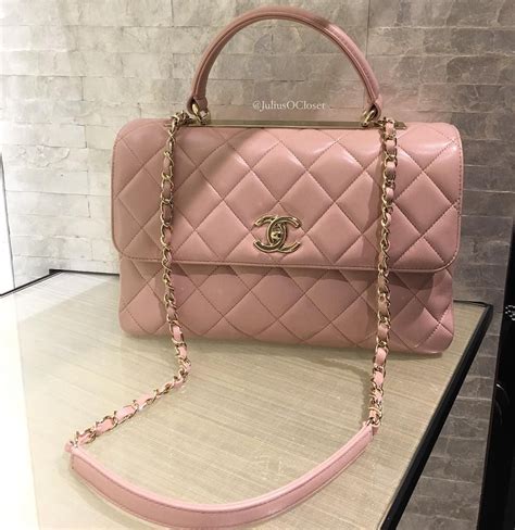 chanel pink handbag|chanel pink top handle bag.